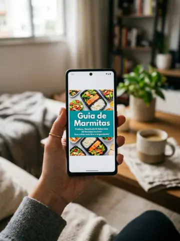 Prévia do guia digital Método Marmitas 2H exibido em um celular